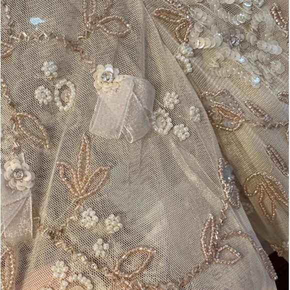 Mac Duggal Embellished illusion high Neck long sleeves Gown - Picture 7 of 13